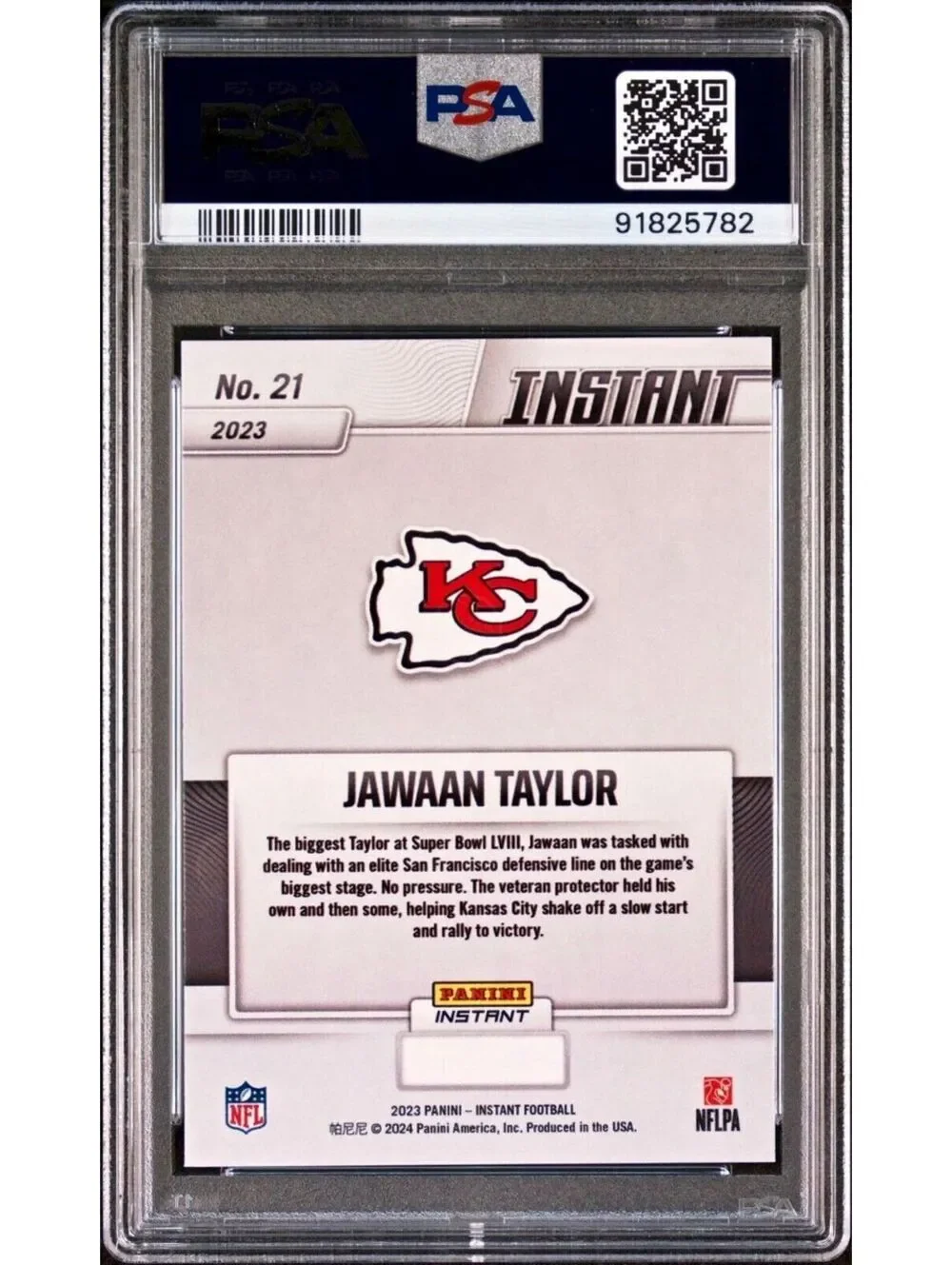 Jawaan Taylor 2023 Panini NFL Superbowl Champions #21 Card PSA 9 Mint